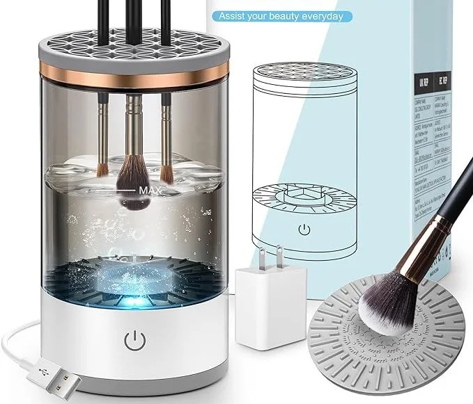 ماكينة تنظيف فرش المكياج الكهربائية