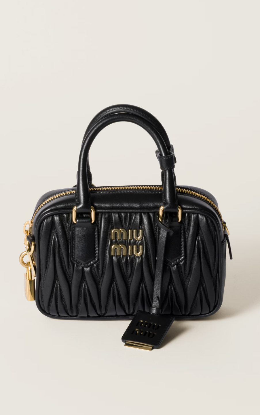 Arcadie matelassé nappa leather miumiu bag