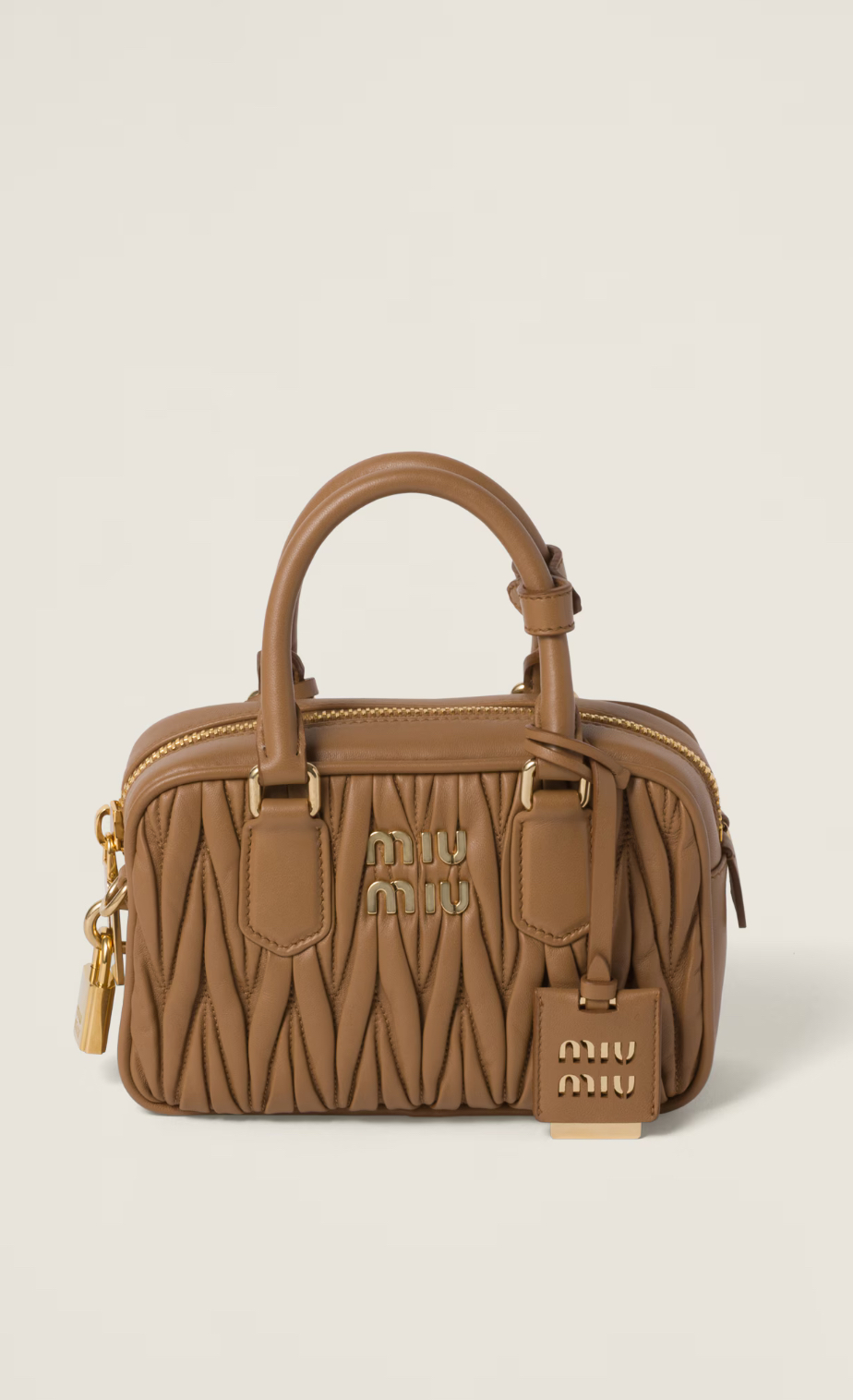 Arcadie matelassé nappa leather miumiu bag
