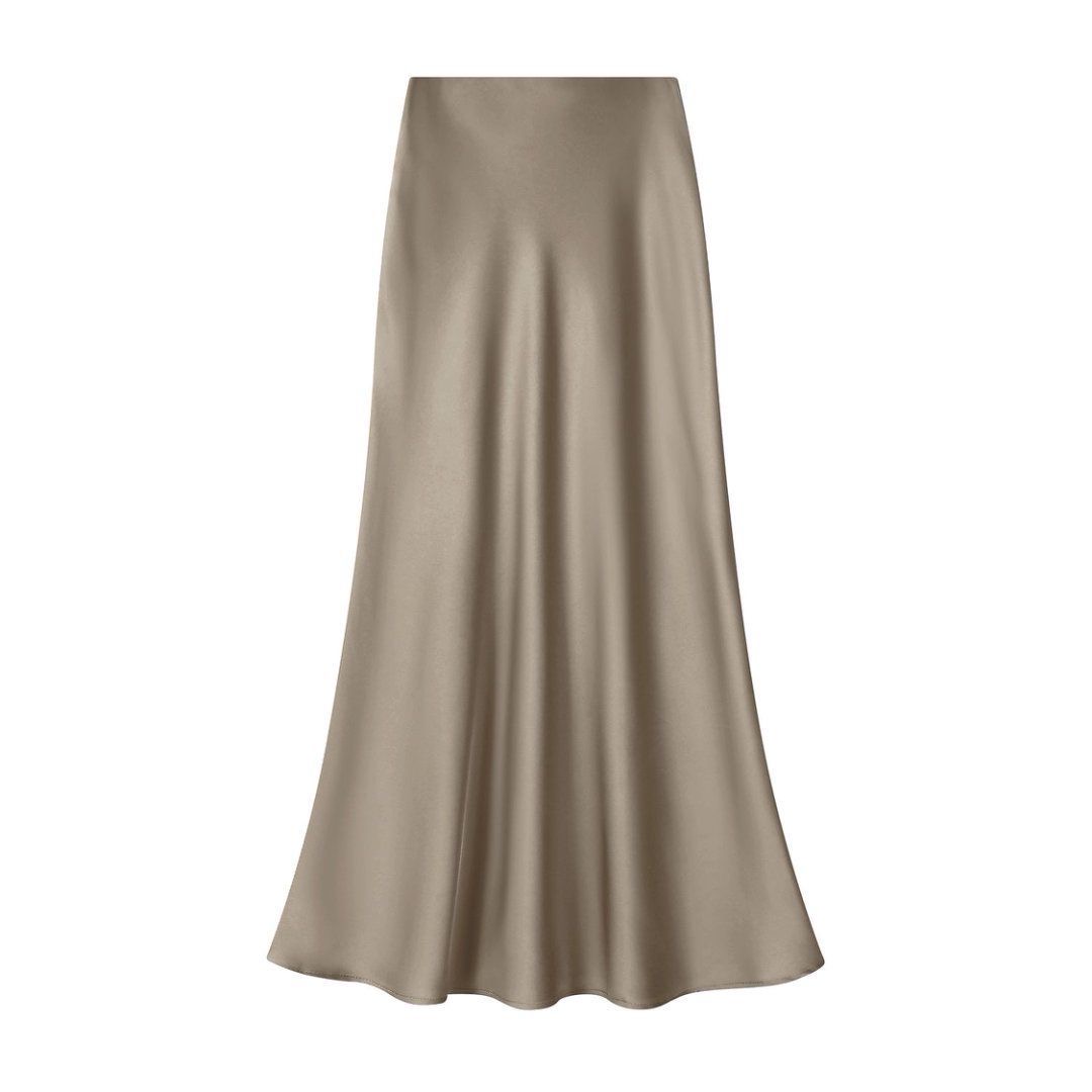 Jupe longue en satin