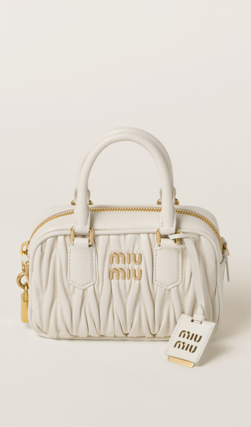 Arcadie matelassé nappa leather miumiu bag