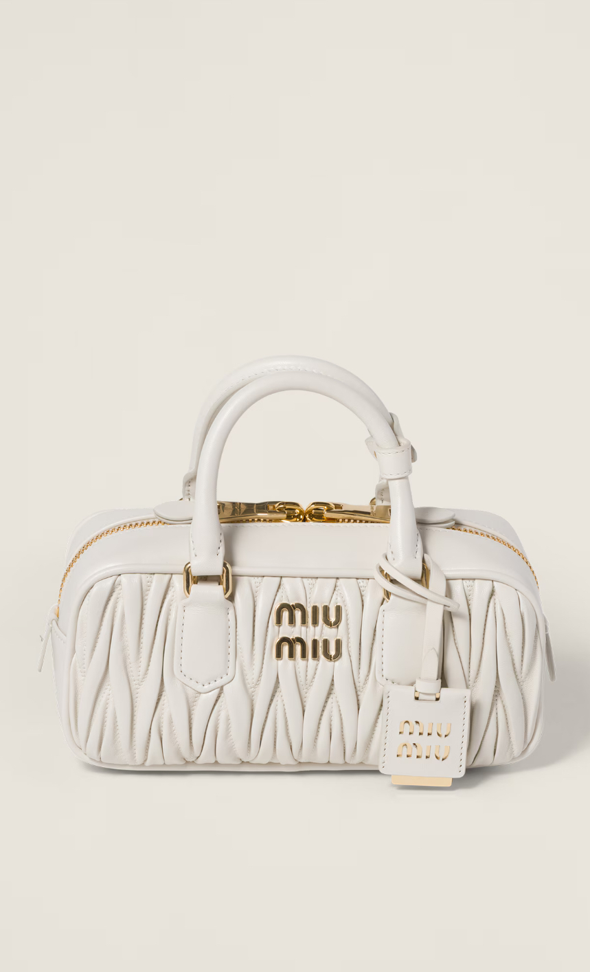 Arcadie matelassé nappa leather miumiu bag
