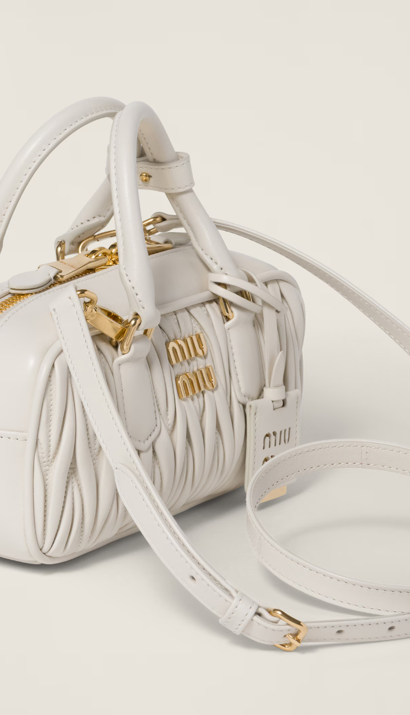 Arcadie matelassé nappa leather miumiu bag