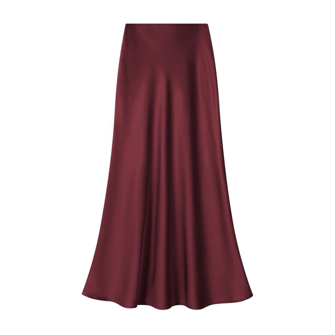 Jupe longue en satin
