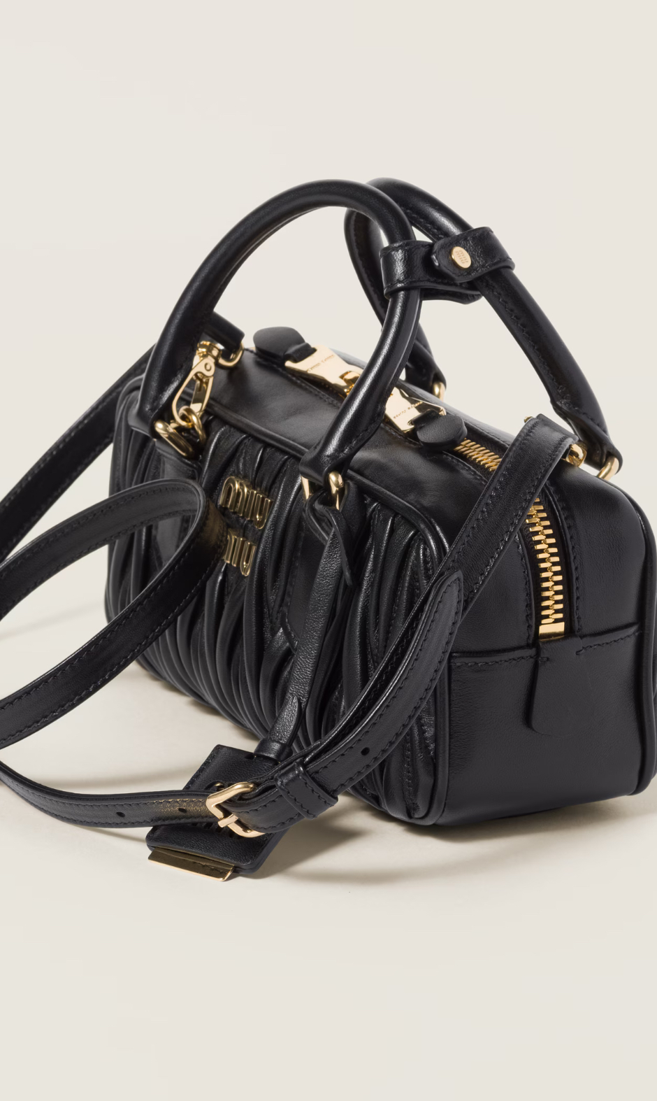 Arcadie matelassé nappa leather miumiu bag