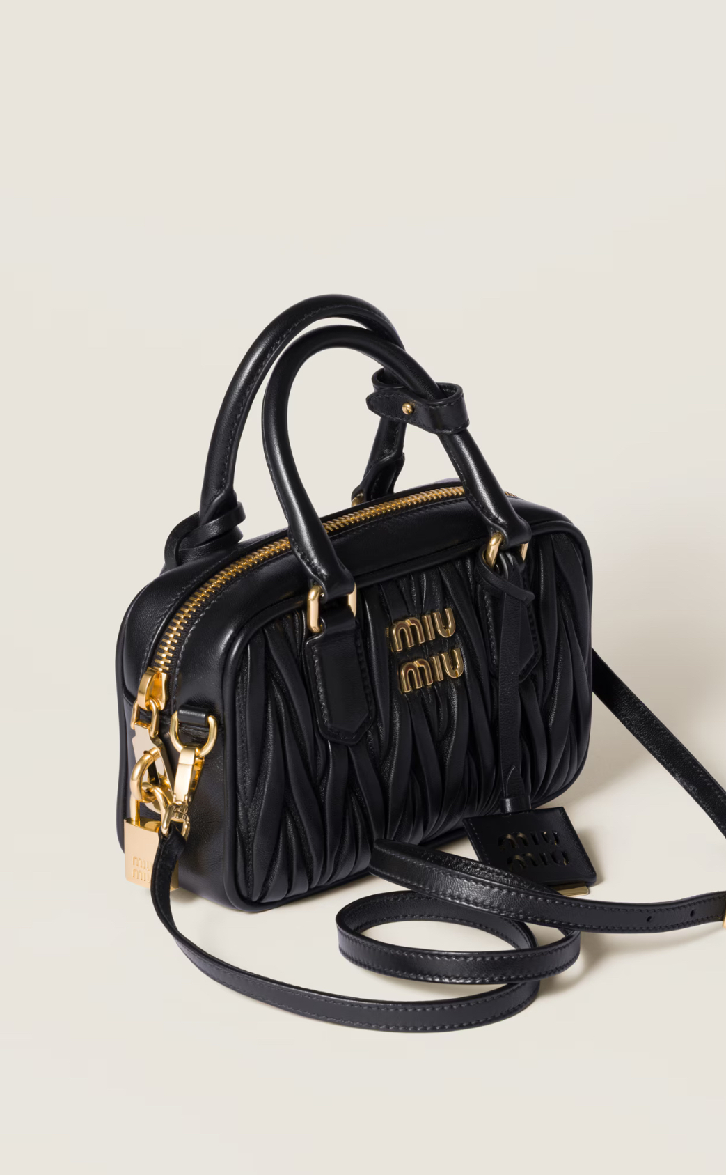 Arcadie matelassé nappa leather miumiu bag