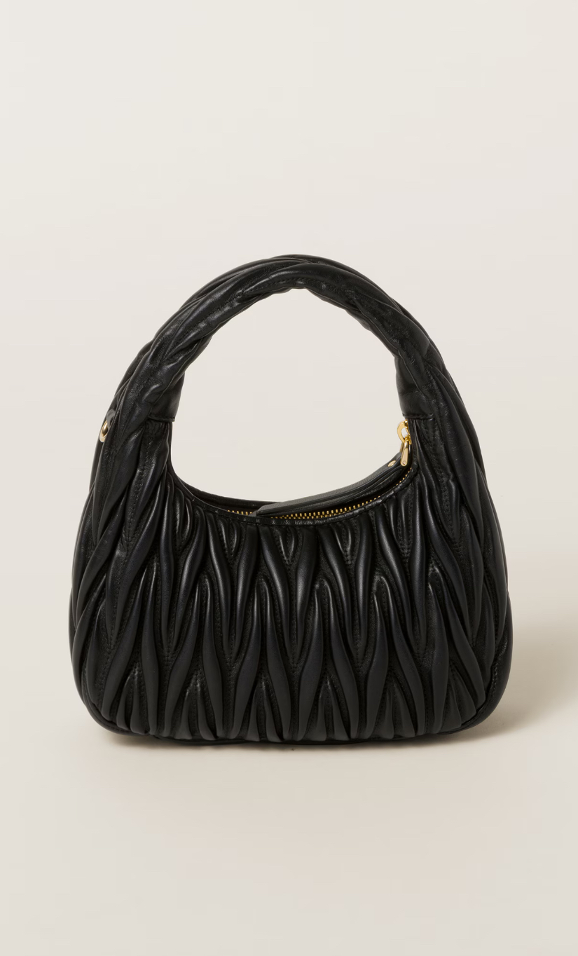 Wander matelassé nappa leather hobo Miumiu bag