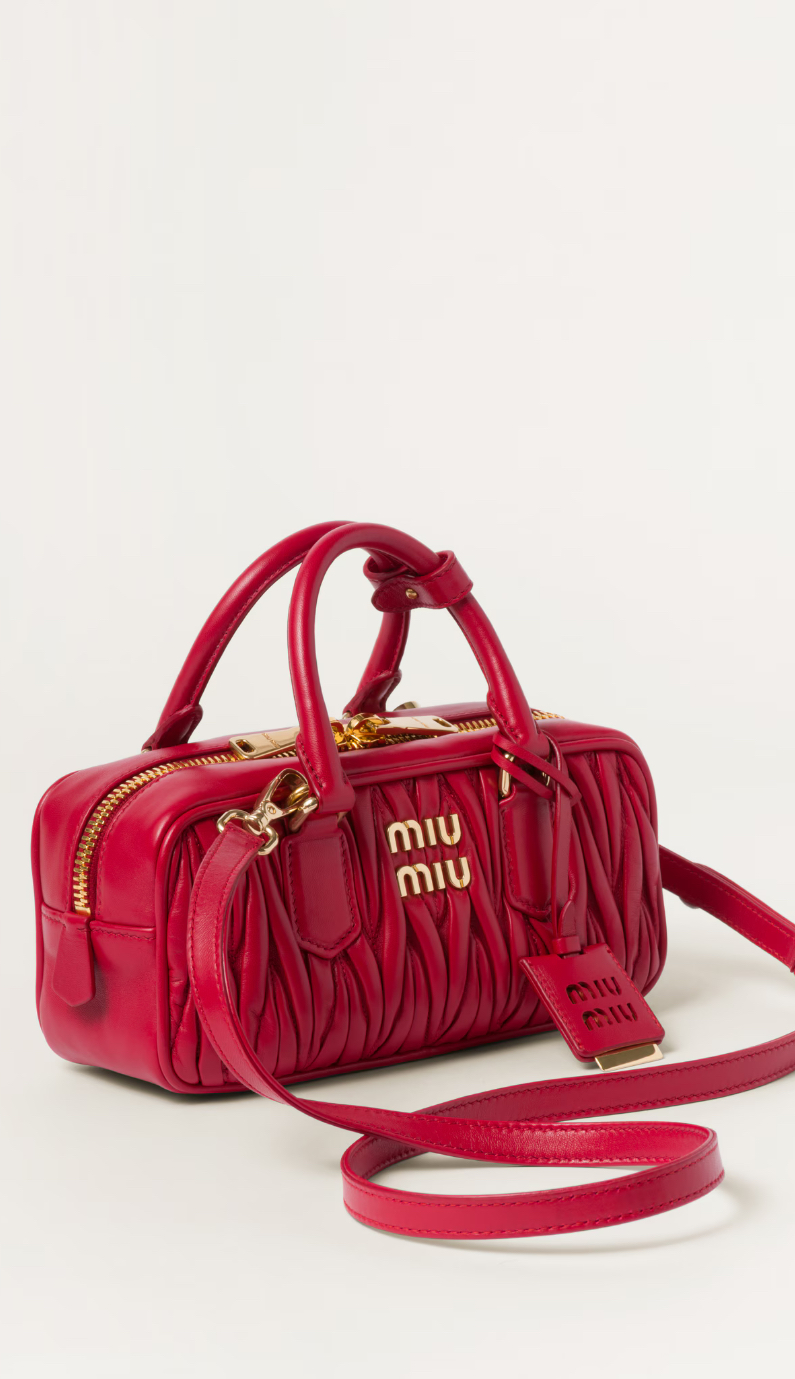 Arcadie matelassé nappa leather miumiu bag