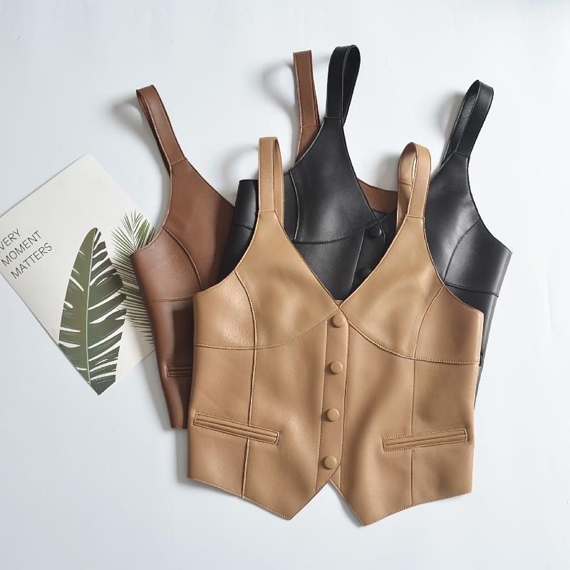 Gilet en cuire pour femmes