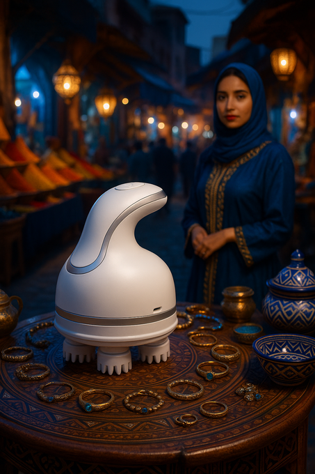 جهاز مساج وتدليك فروة الرأس والجسم