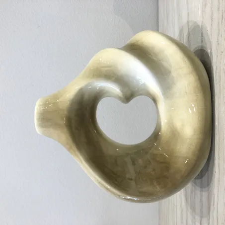 Vase en céramique & beige effet marbre élégant