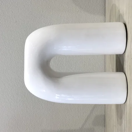 Vase Arc Minimaliste - Blanc Brillant