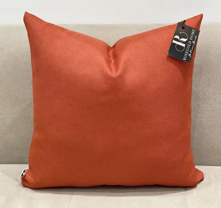 COUSSIN EN VELOURS ORANGE MADARINE