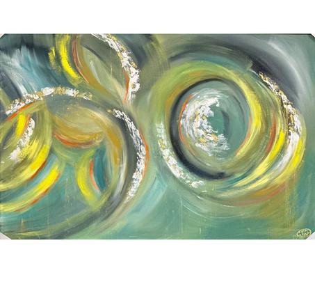 TABLEAU PEINT A LA MAIN : DROPS OF JUPITER