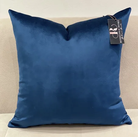 COUSSIN EN VELOURS BLEU MARINE