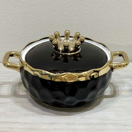 Marmite en porcelaine fine Noir