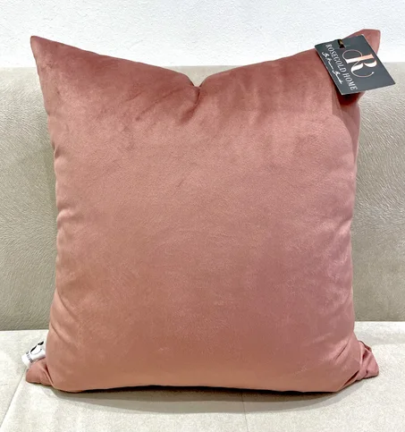 COUSSIN EN VELOURS ROSE PALE