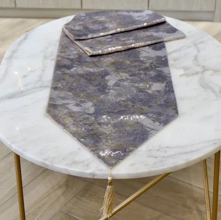 CHEMIN DE TABLE EN VELOURS : MARLEY