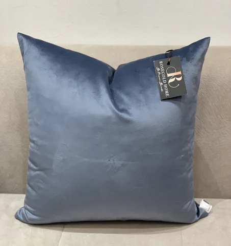 COUSSIN EN VELOURS BLEU ANCRE