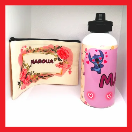 Oferta✅💯 Estuche y Botella personalizado con tus fotos o diseños