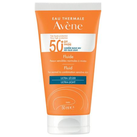 AVENE SOLAIRE FLUIDE AVEC PARFUM SPF50+ 50ML – PÉNÉTRATION 3 SECONDES, ULTRA LÉGER