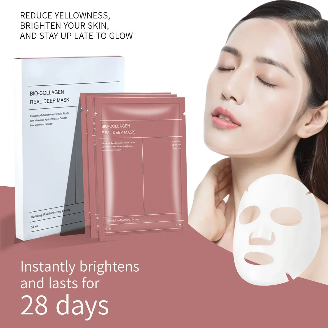Masque de visage au collagène biodence