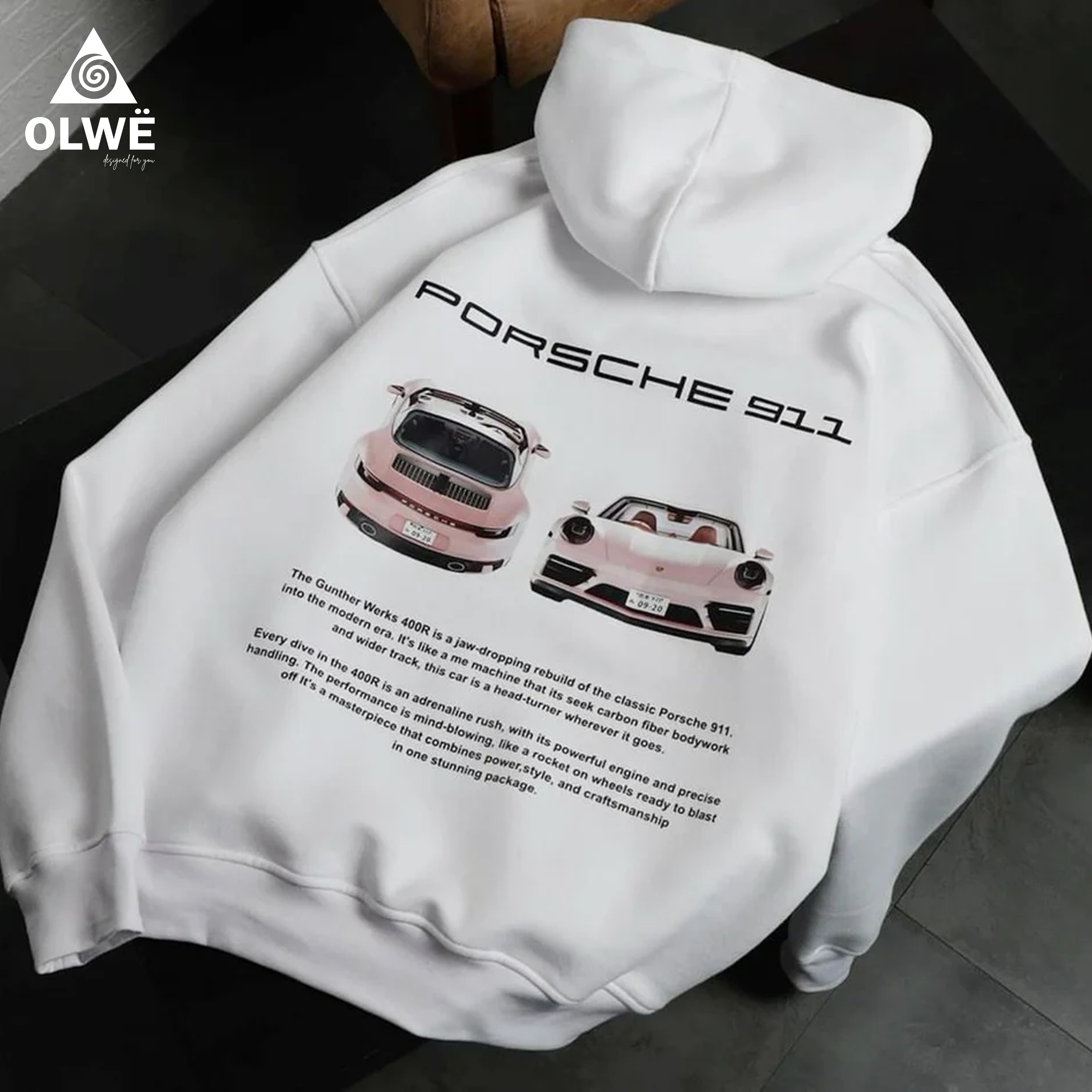 Porsche 911 White Hoodie