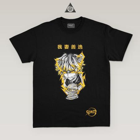 Anime T-shirt Zenitsu Noir.