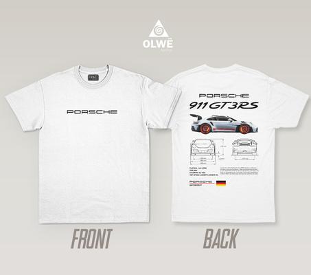 Porsche 911 white t-shirt