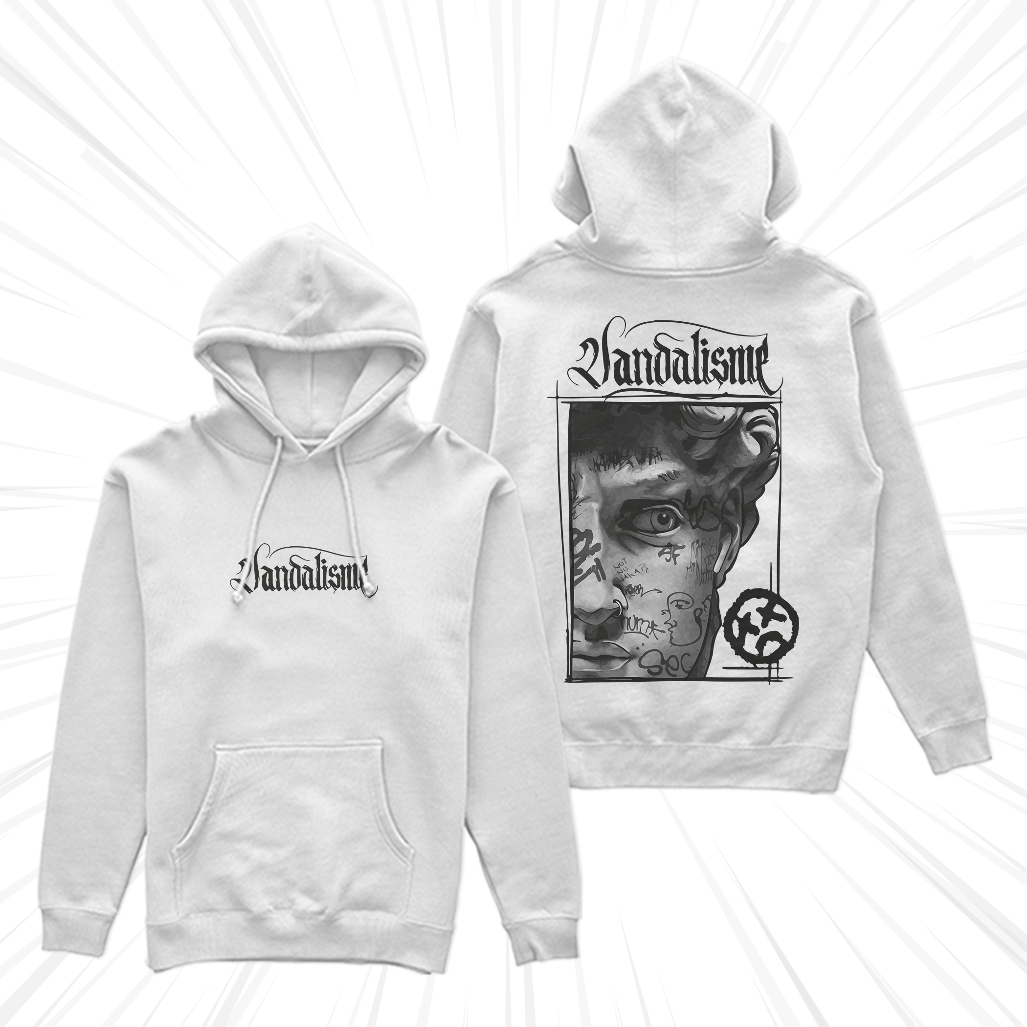 HOODIE STREET WEAR BLACK(vandalisme)