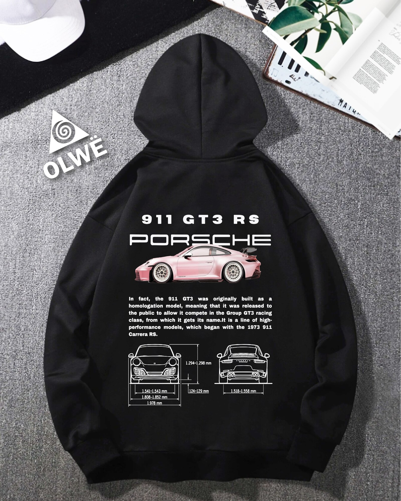 Porsche Berry black Hoodie