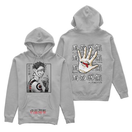 Anime Hoodie (Jujutsu Kaisen) Gris