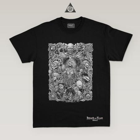 Anime T-shirt AOT Noir.
