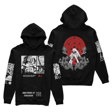 Anime Hoodie (Madara/Naruto) Noir