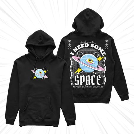 HOODIE STREET WEAR BLACK(Need Space)