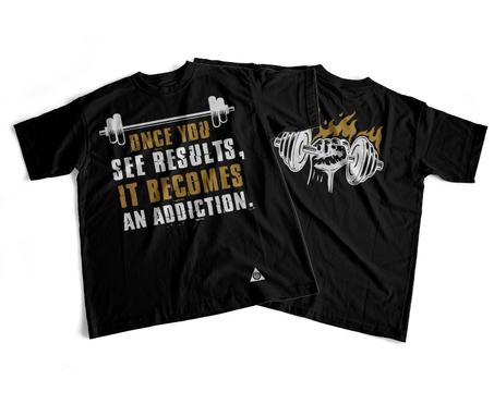 Gym T-shirt Noir (ADDICTION)