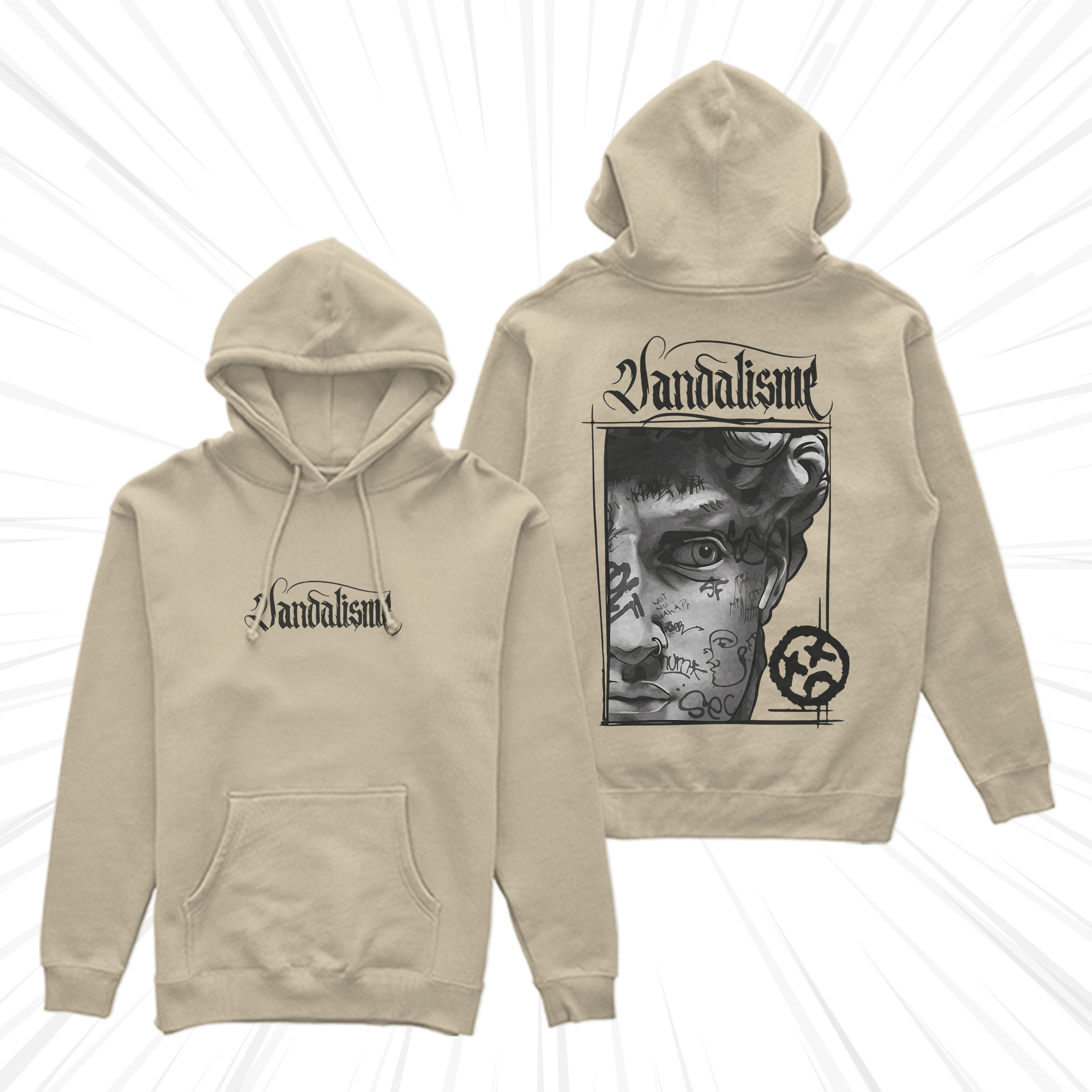 HOODIE STREET WEAR BLACK(vandalisme)