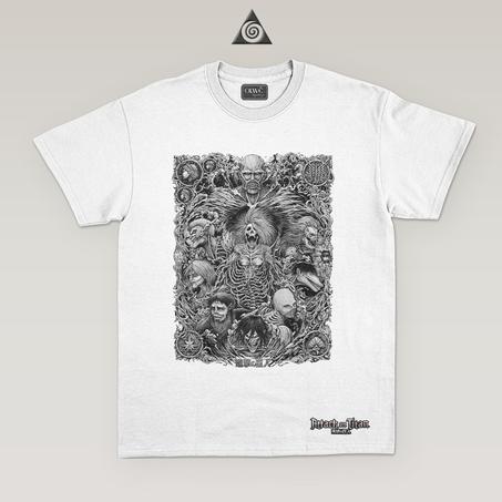 Anime T-shirt AOT Blanc.