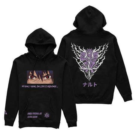 Anime Hoodie (Sasuke) Noir