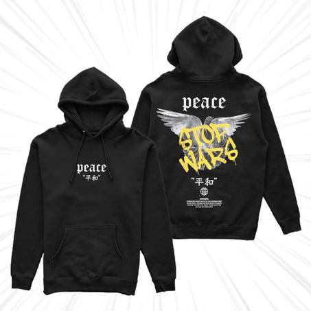 HOODIE STREET WEAR BLACK(PEACE)
