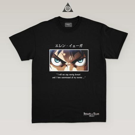Anime T-shirt Eren Noir.