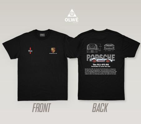 Porsche 911 gt3rs  black t-shirt