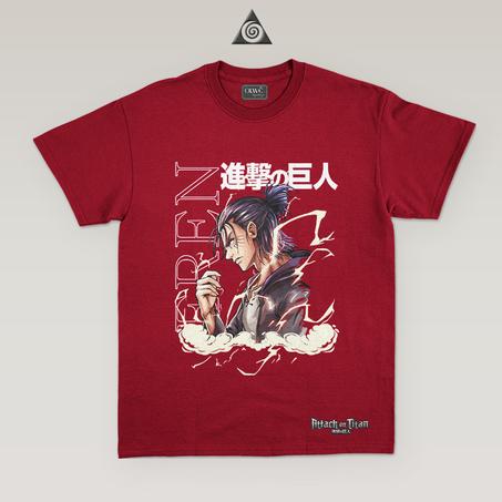 Anime T-shirt AOT Eren Rouge.