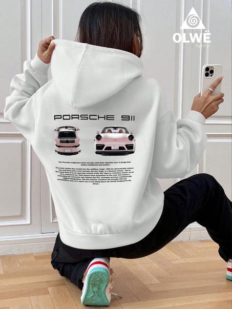 Porsche 911 White Hoodie
