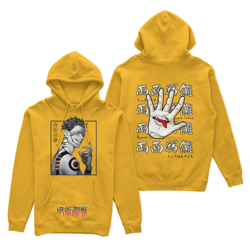 Anime Hoodie (Jujutsu Kaisen) Gris