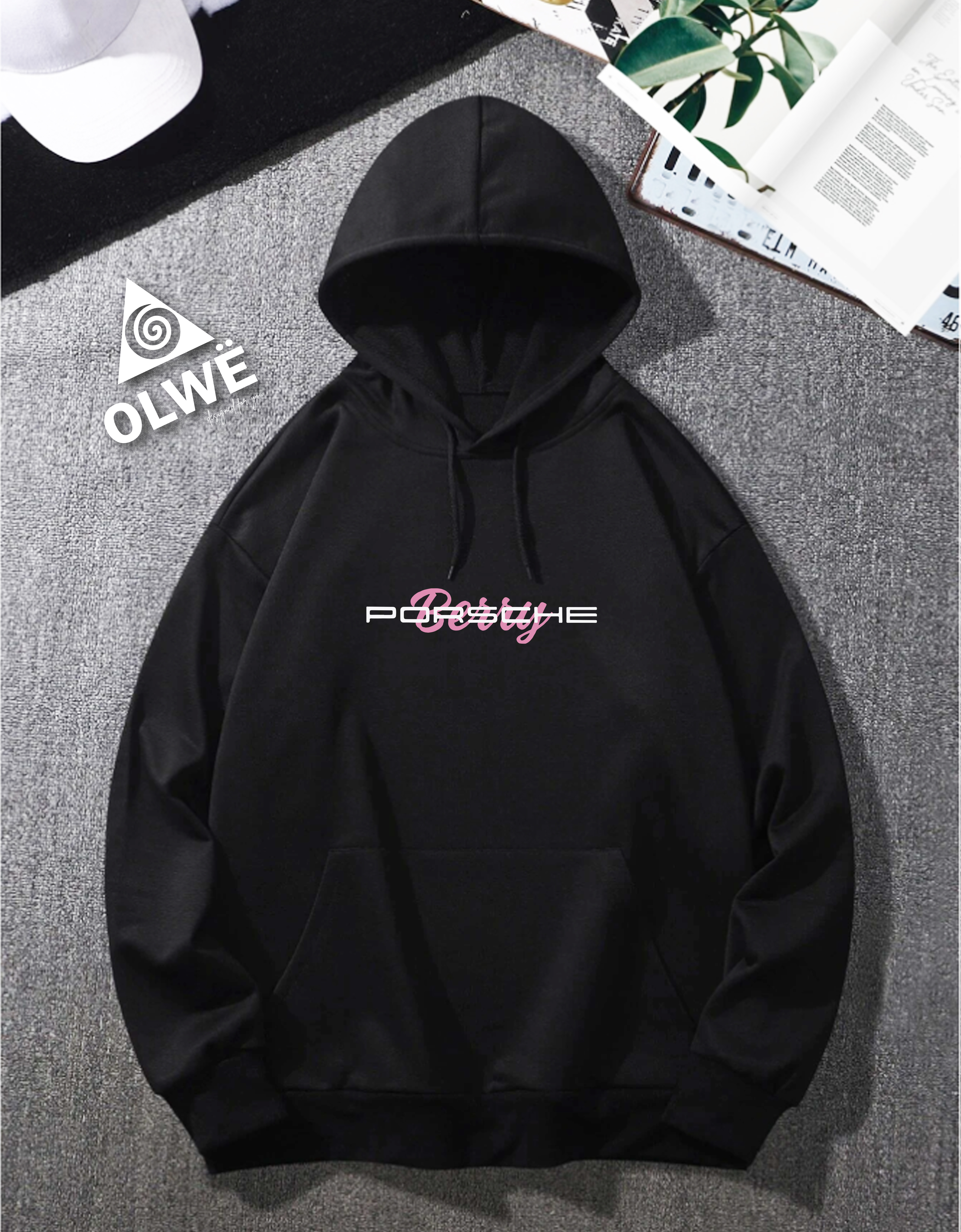 Porsche Berry black Hoodie
