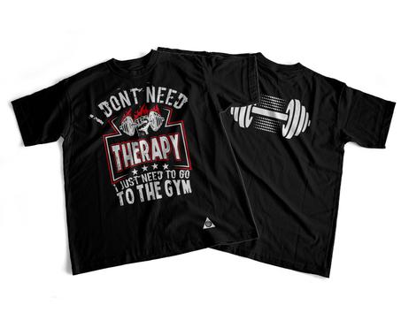 Gym T-shirt Noir (THERAPY)
