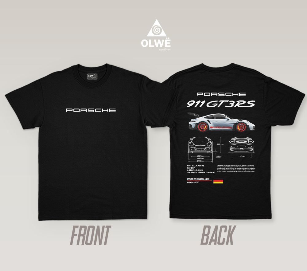 Porsche 911 black t-shirt