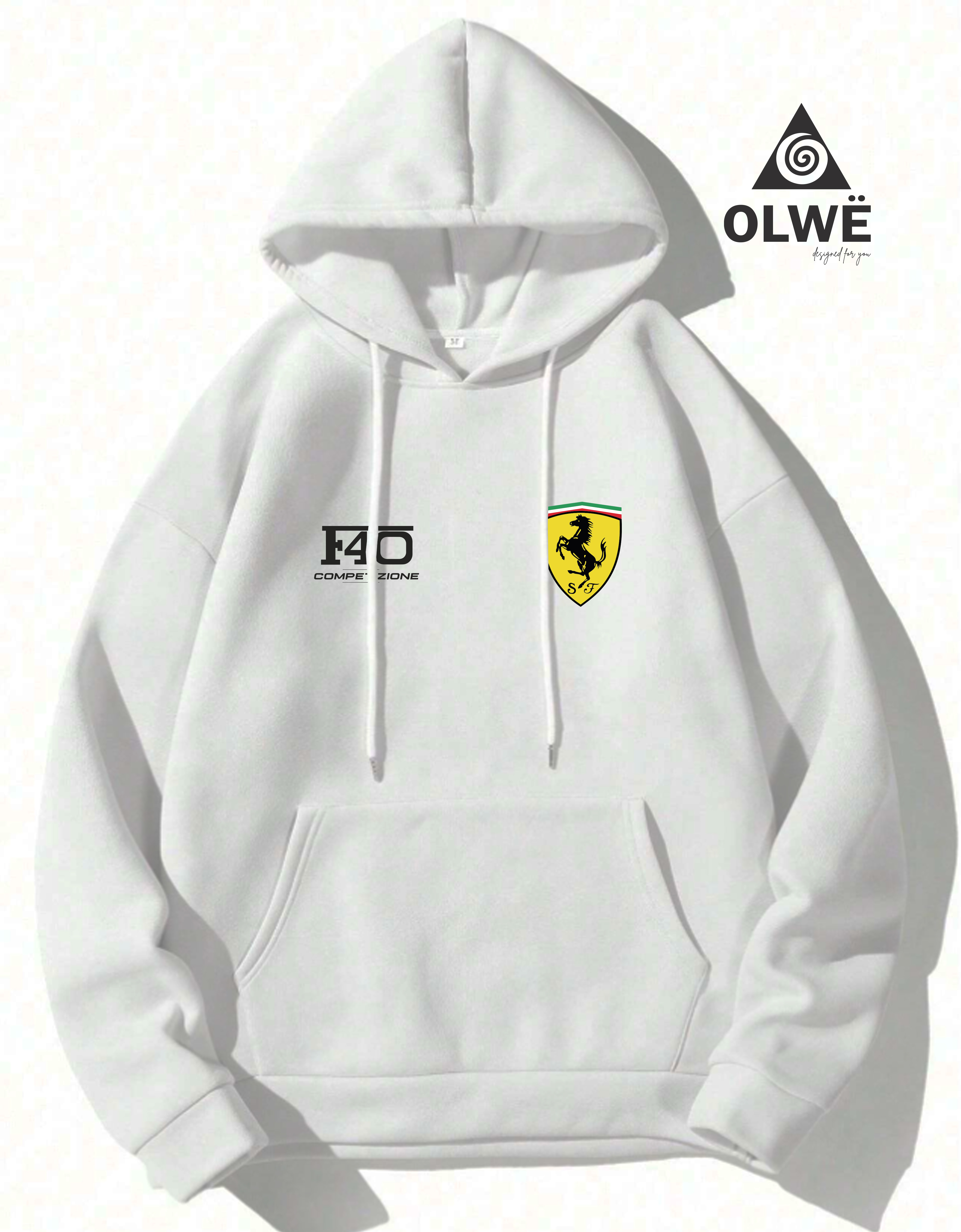 Ferrari F40 white Hoodie