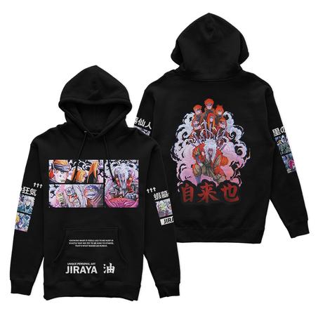 Anime Hoodie (Jiraya/Naruto) Noir